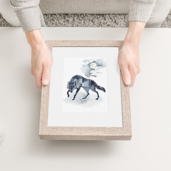 Black Wolf Wall Art Print Poster Unframed - Picture 9 of 13